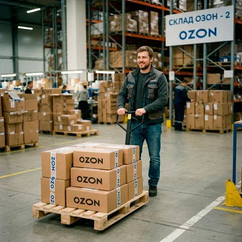 Склад Ozon внутри: зоны хранения и обработки заказов